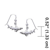 Hammerhead Shark Sterling Silver Earrings TER292 - Earrings